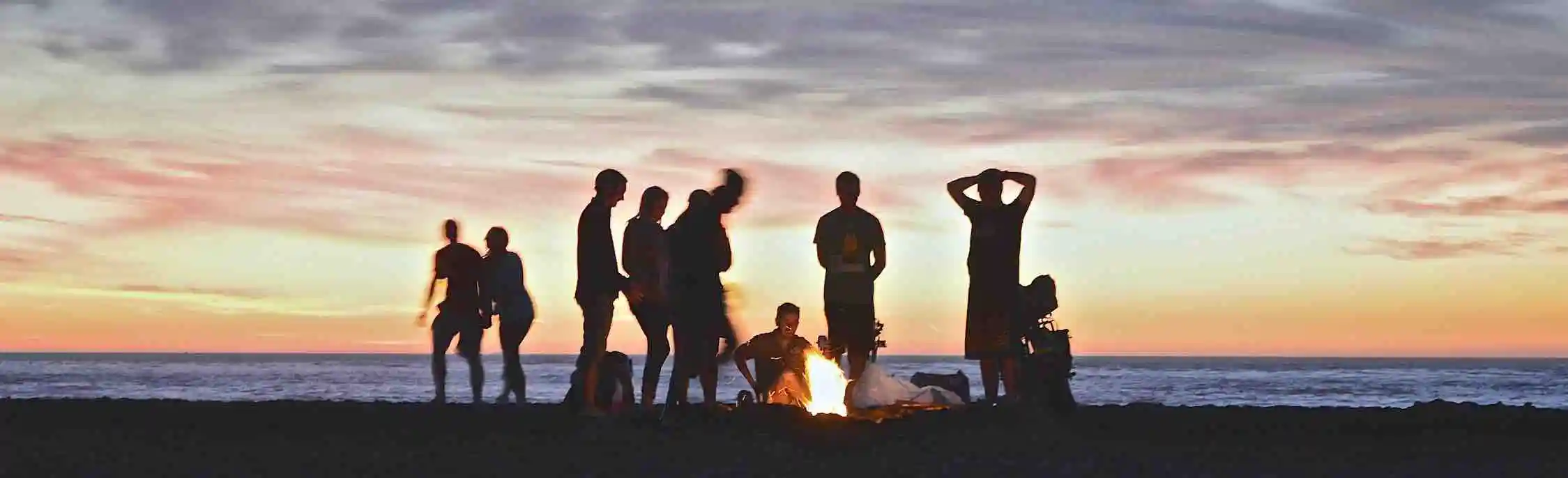 Friends at a beach