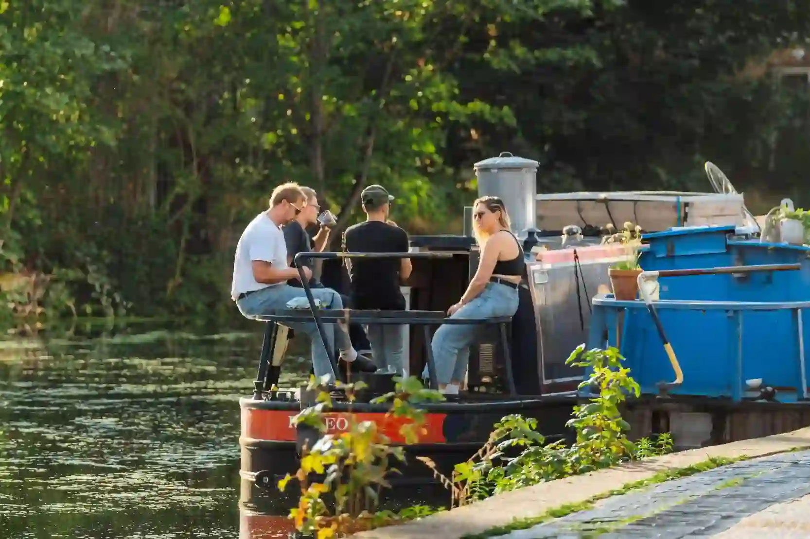 Friends on a boat